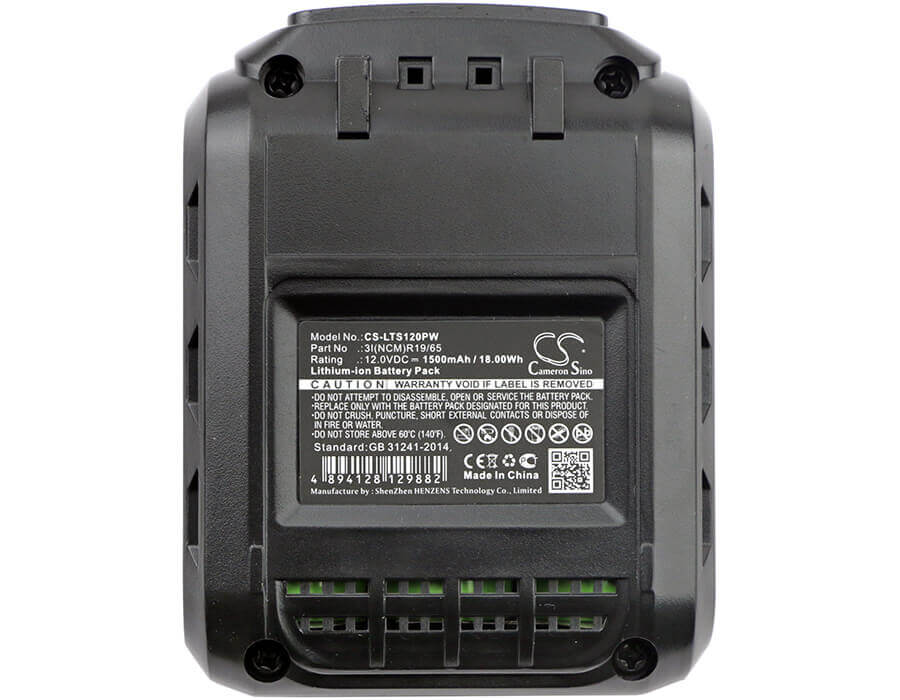 12.0V, Li-ion, 1500mAh, Power Tools battery fits Lux-tools, 3i(ncm)r19/65, Abs-12-li, 18Wh Power Tools Cameron Sino Technology Limited (Power Tools)