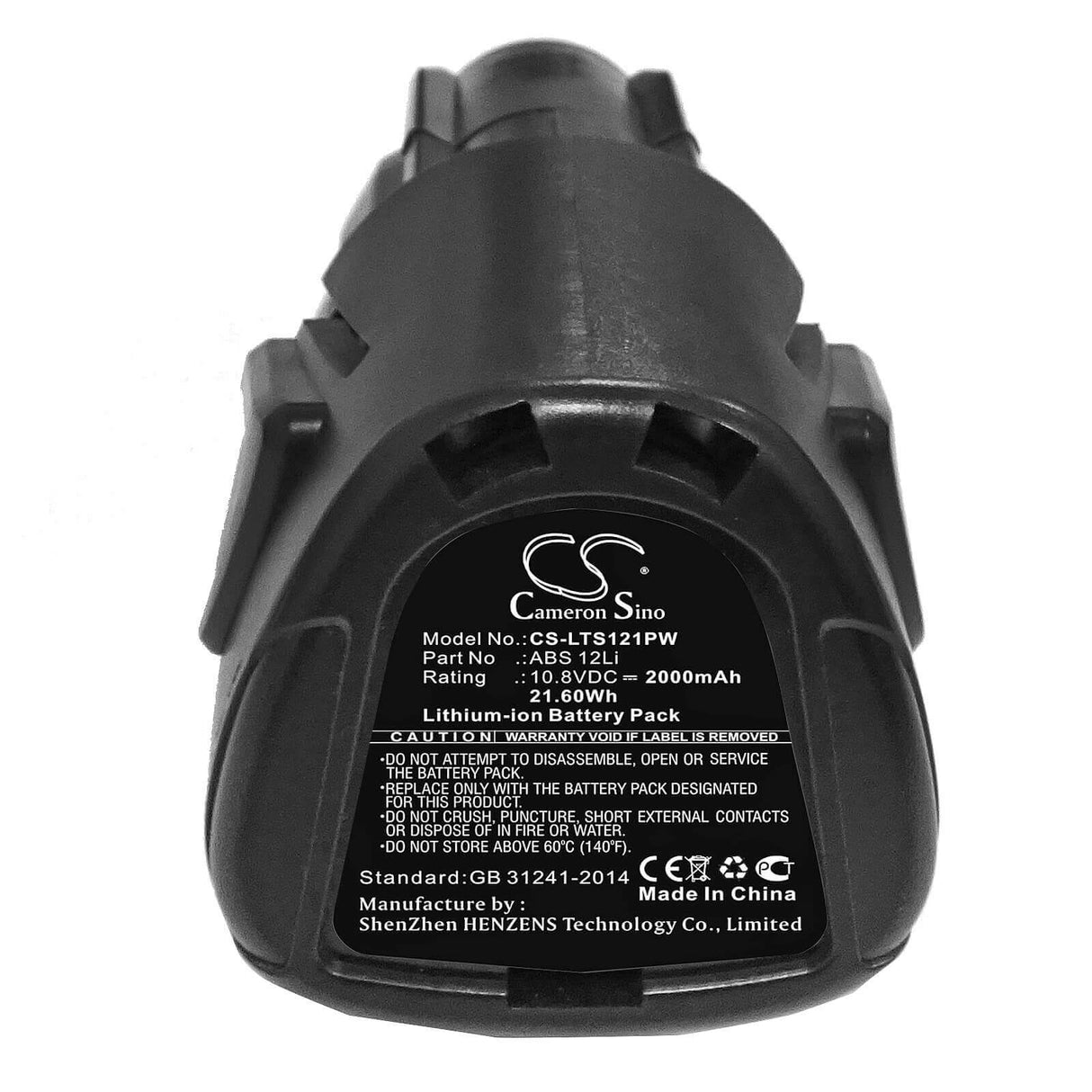 10.8V, Li-ion, 2000mAh, Power Tools battery fits Lux-tools, Abs 12li, Abs 12li 396951, 21.6Wh Power Tools Cameron Sino Technology Limited (Power Tools)