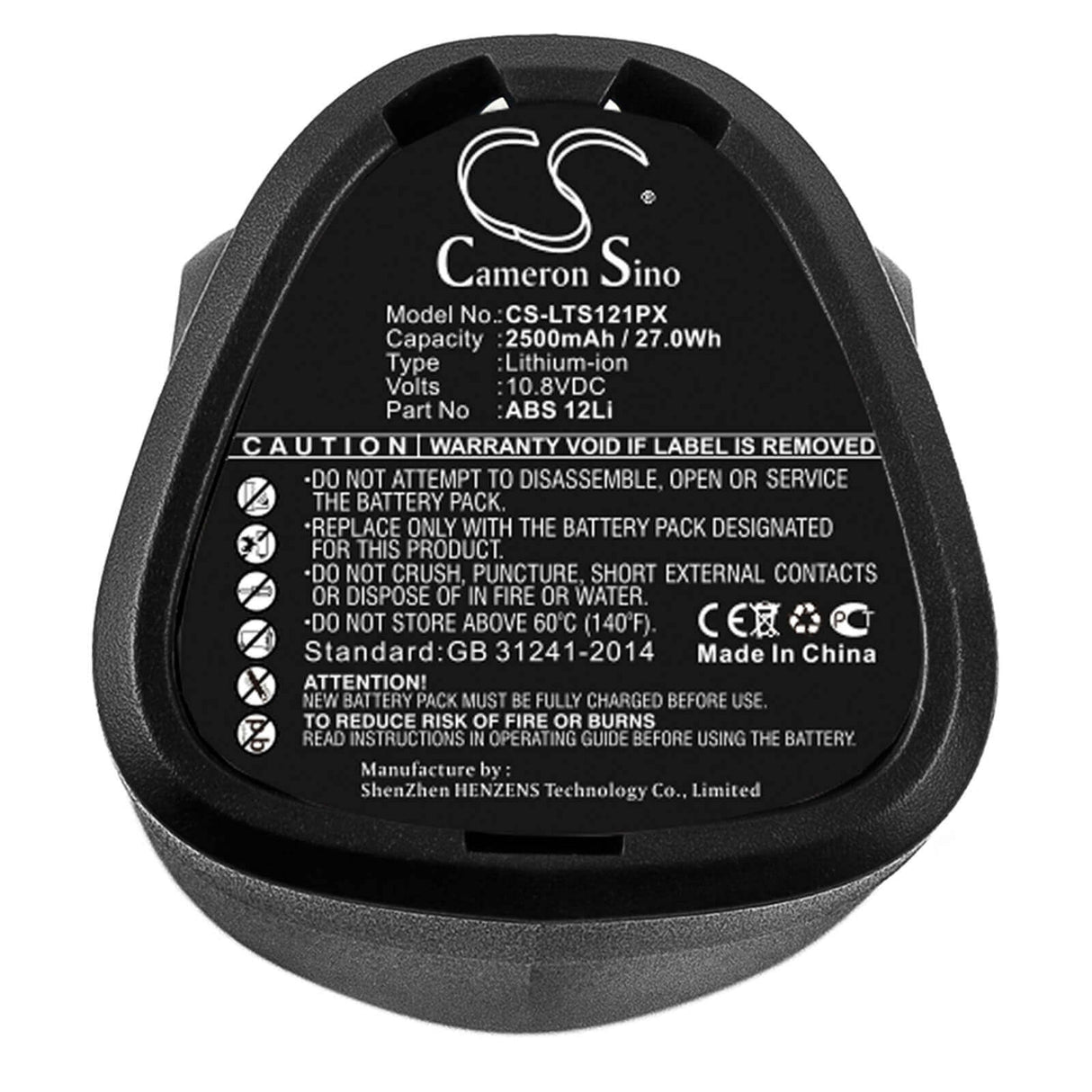 10.8V, Li-ion, 2500mAh, Power Tools battery fits Lux-tools, Abs 12li, Abs 12li 396951, 27Wh Power Tools Cameron Sino Technology Limited (Power Tools)