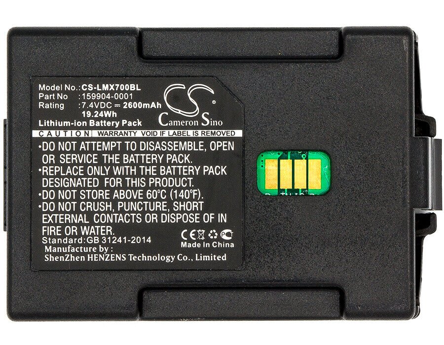 Barcode Scanner Battery For Lxe, Mx7 7.4v, 2600mah - 19.24wh Barcode Scanner Cameron Sino Technology Limited