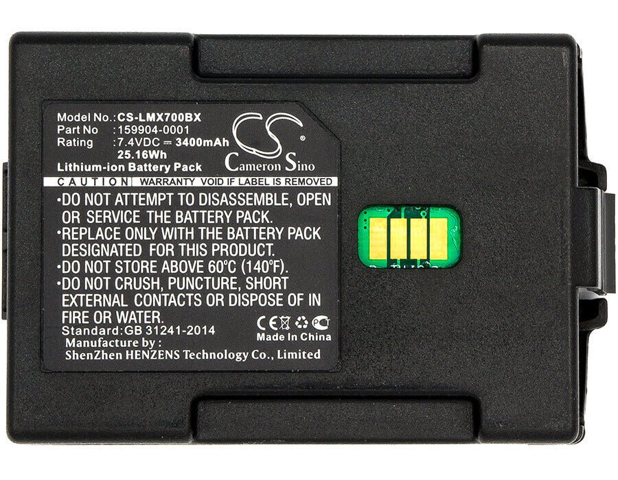 Barcode Scanner Battery For Lxe, Mx7 7.4v, 3400mah - 25.16wh Barcode Scanner Cameron Sino Technology Limited