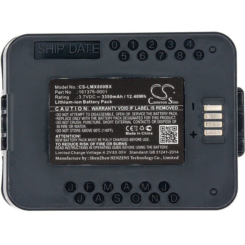 Batterie de scanner de code-barres pour Lxe, Mx8 3.7v, 3350mah - 12.40wh Scanner de code-barres Cameron Sino Technology Limited