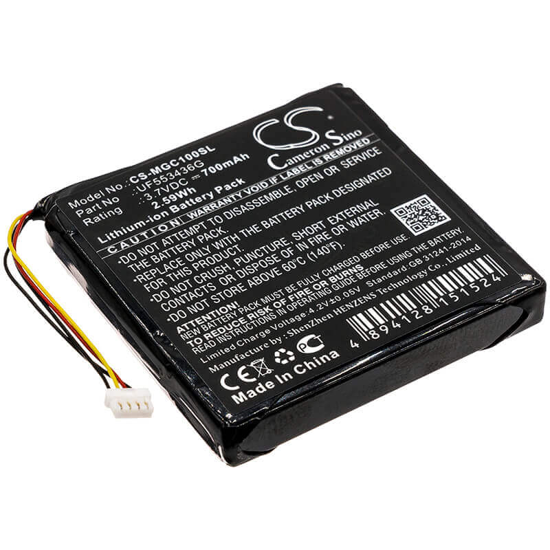 3,7V, Li-ion, 700mAh, batterie GPS compatible avec Magellan, Er-009311, Cyclo 100, Cyclo100, 2,59Wh GPS, Navigator Cameron Sino Technology Limited