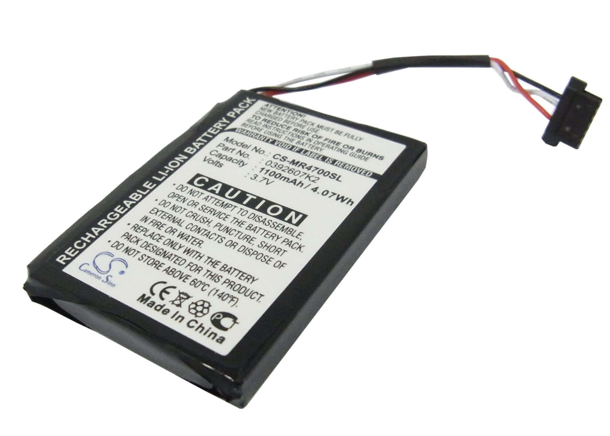 3,7V, Li-ion, 1100mAh, batterie GPS compatible avec Magellan, 0392607k2, Ma4700sgxuc, Maestro 4700, 4,07Wh GPS, Navigator Cameron Sino Technology Limited