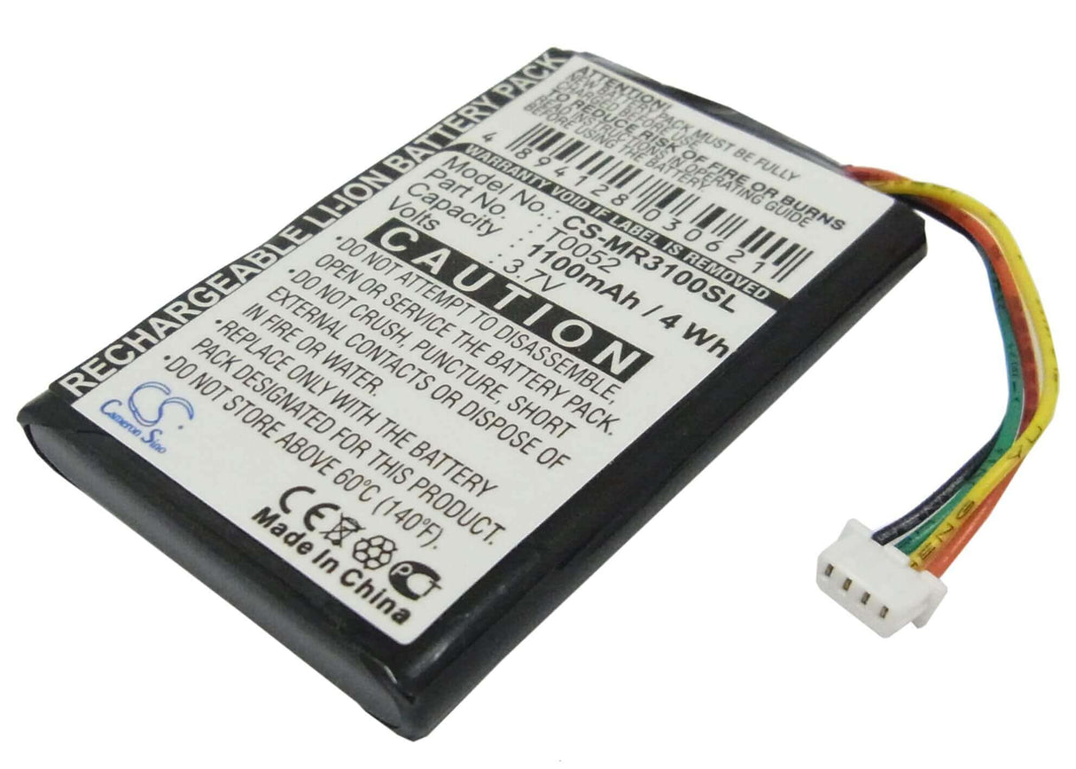 3.7V, Li-ion, 1100mAh, GPS battery fits Magellan, T0052, Maestro 3000, Maestro 3200, 4.07Wh GPS, Navigator Cameron Sino Technology Limited