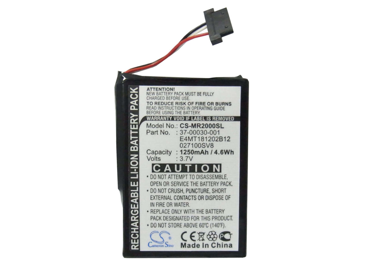 3.7V, Li-ion, 1250mAh, batterie GPS compatible avec Magellan, 027100sv8, Maestro 3100, Roadmate 2000, 4.63Wh GPS, Navigator Cameron Sino Technology Limited