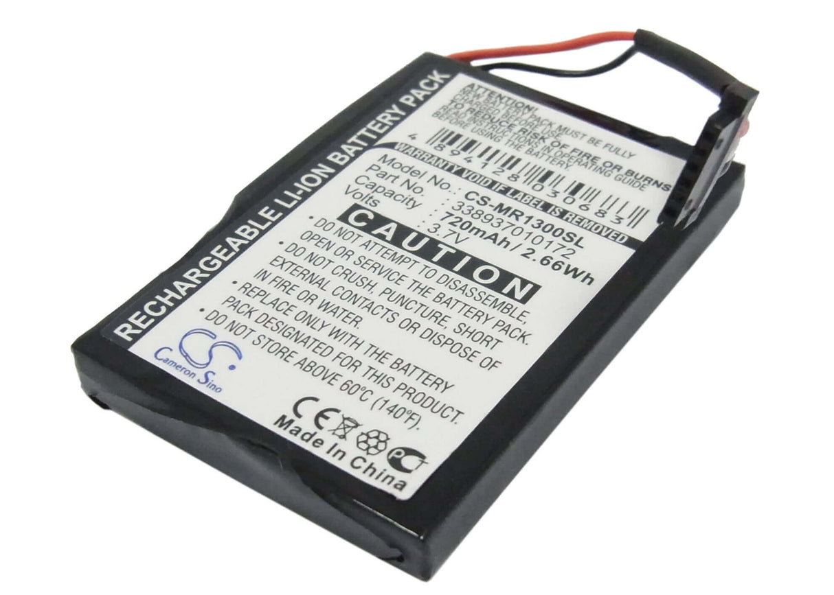 3,7V, Li-ion, 720mAh, batterie GPS compatible Magellan, 338937010172, Roadmate 1300, Roadmate 1340, 2,66Wh GPS, Navigator Cameron Sino Technology Limited