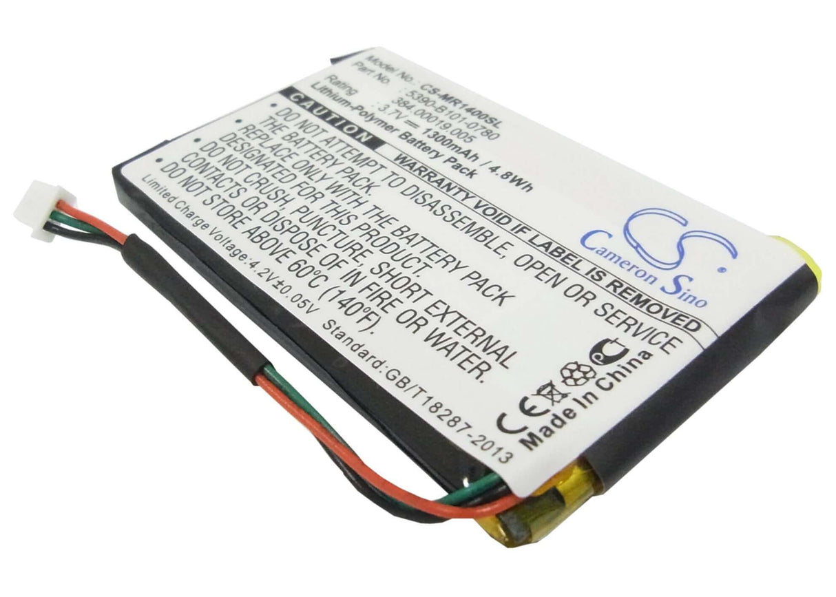 3,7V, Li-Polymer, 1300mAh, batterie GPS compatible avec Magellan, 0829fl22538, Roadmate 1400, Roadmate 1412, 4,81Wh GPS, Navigator Cameron Sino Technology Limited