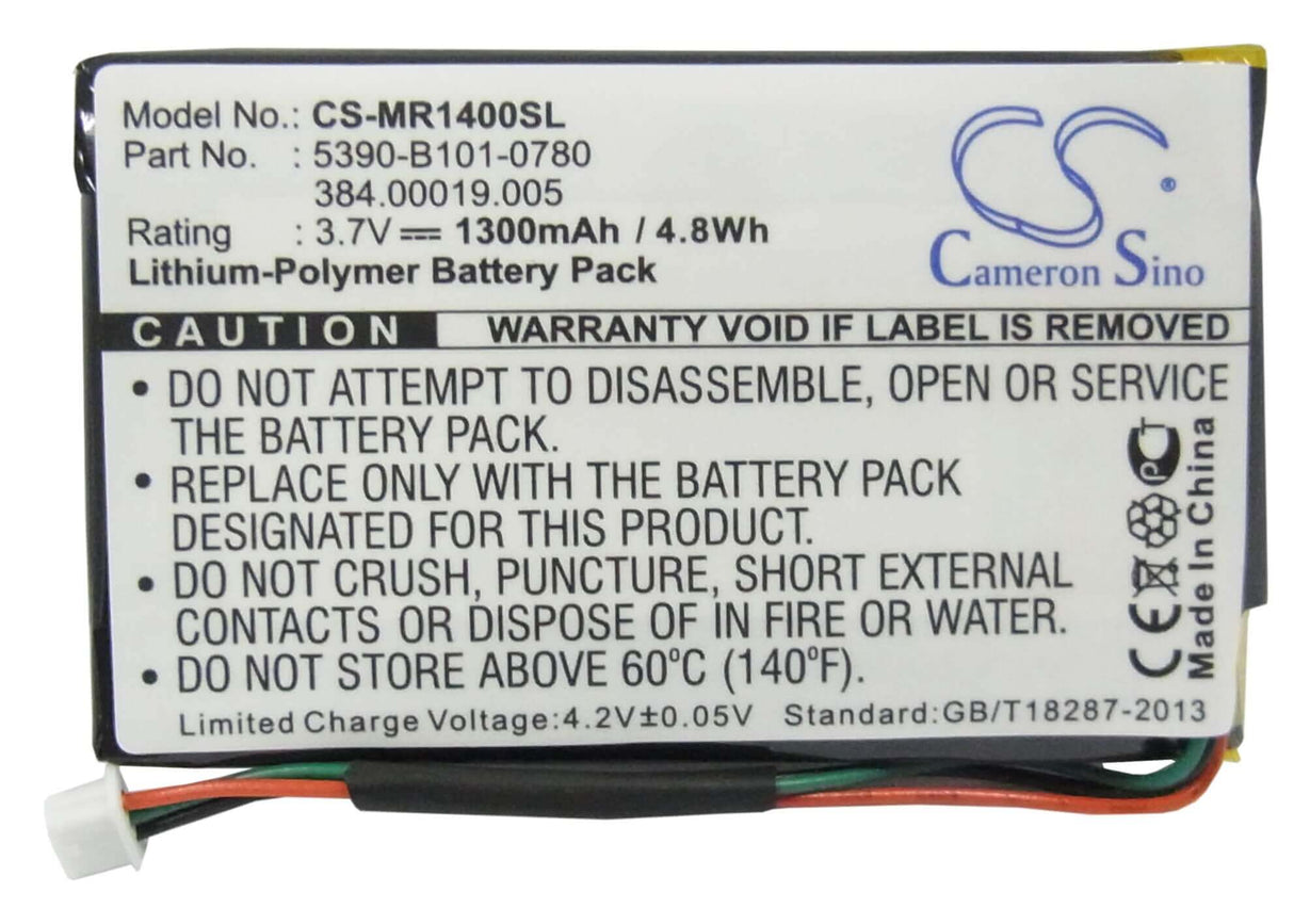 3,7V, Li-Polymer, 1300mAh, batterie GPS compatible avec Magellan, 0829fl22538, Roadmate 1400, Roadmate 1412, 4,81Wh GPS, Navigator Cameron Sino Technology Limited
