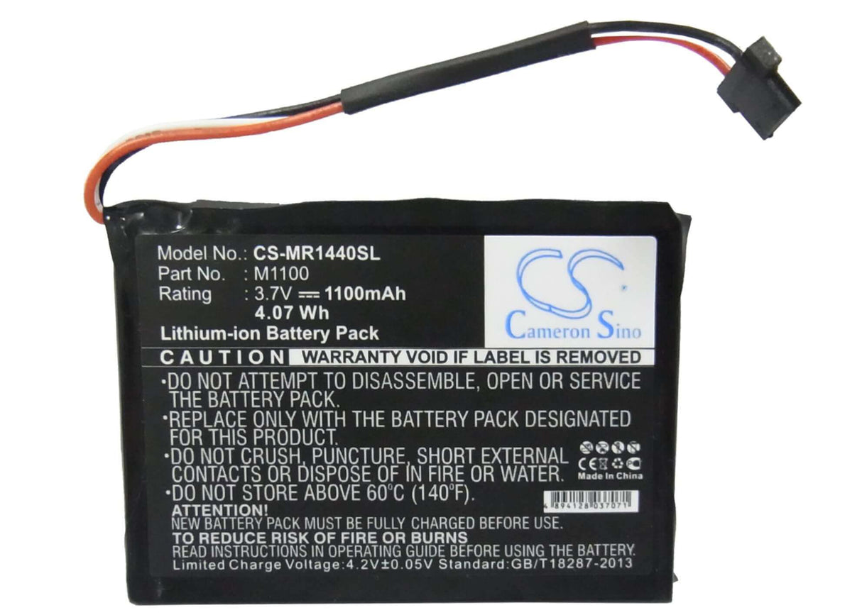 3.7V, Li-ion, 1100mAh, batterie GPS compatible avec Magellan, M1100, Roadmate 1440, 4.07Wh GPS, Navigator Cameron Sino Technology Limited