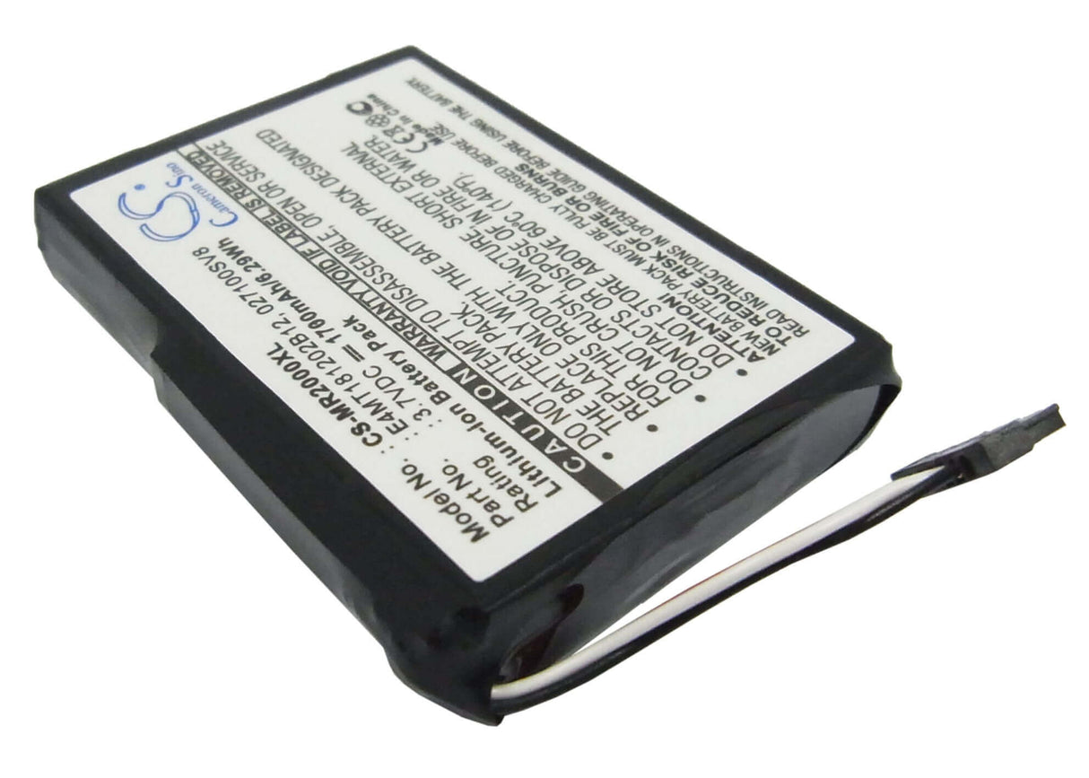 3.7V, Li-ion, 1700mAh, batterie GPS compatible Magellan, 027100sv8, Roadmate 2000, Roadmate 2200t, 6.29Wh GPS, Navigator Cameron Sino Technology Limited
