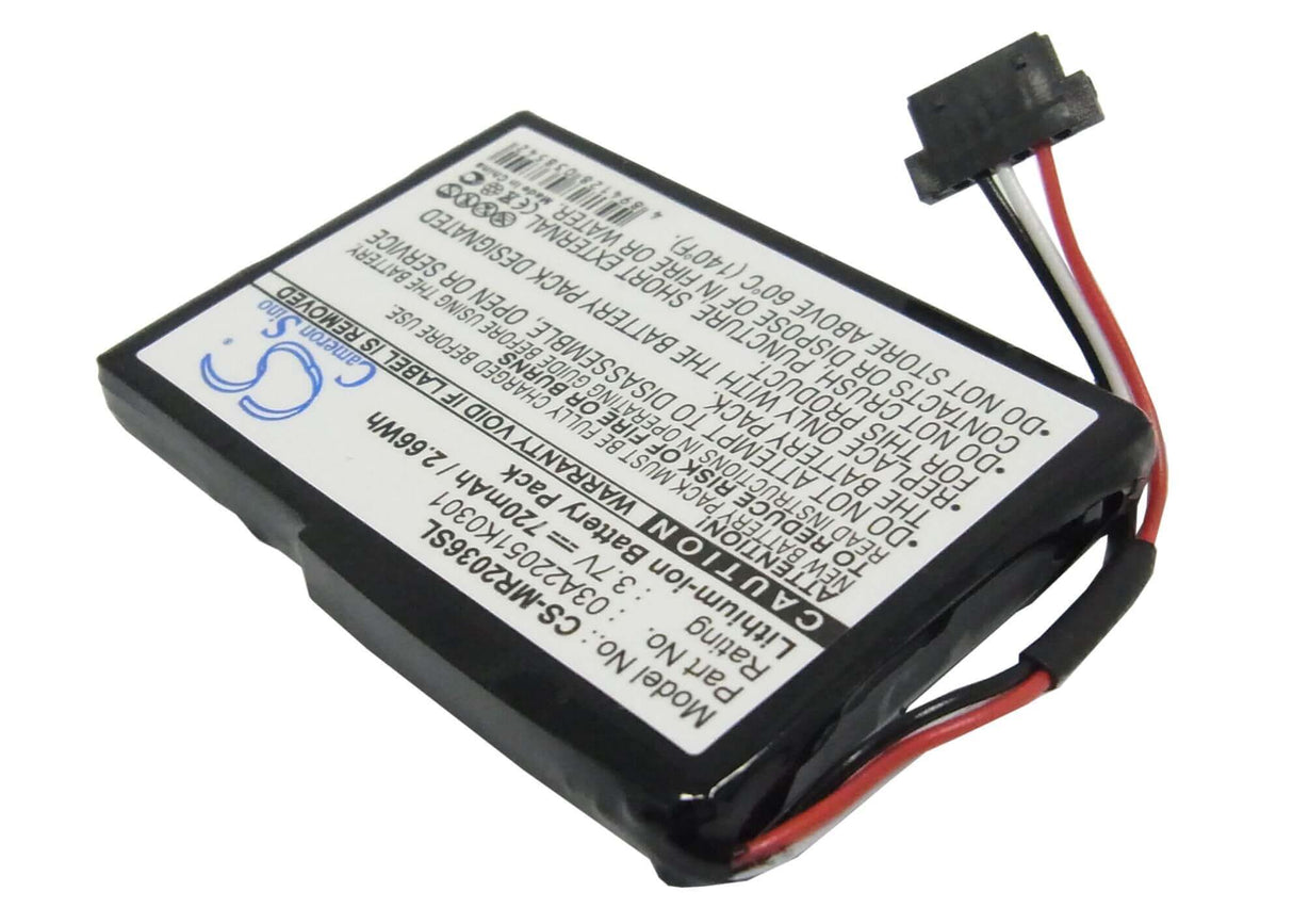 3,7 V, Li-ion, 720 mAh, batterie GPS compatible avec Magellan, 03a22051k0301, Roadmate 2035, Roadmate 2036, 2,66 Wh GPS, Navigator Cameron Sino Technology Limited