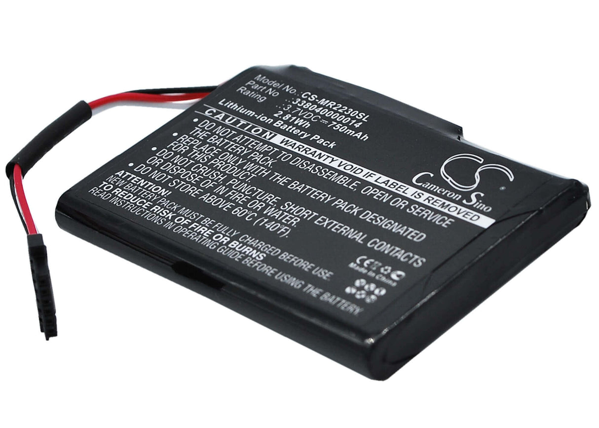 3,7V, Li-ion, 750mAh, batterie GPS compatible avec Magellan, 338040000014, Roadmate 2230, Roadmate 2230t-lm, 2,78Wh GPS, Navigator Cameron Sino Technology Limited