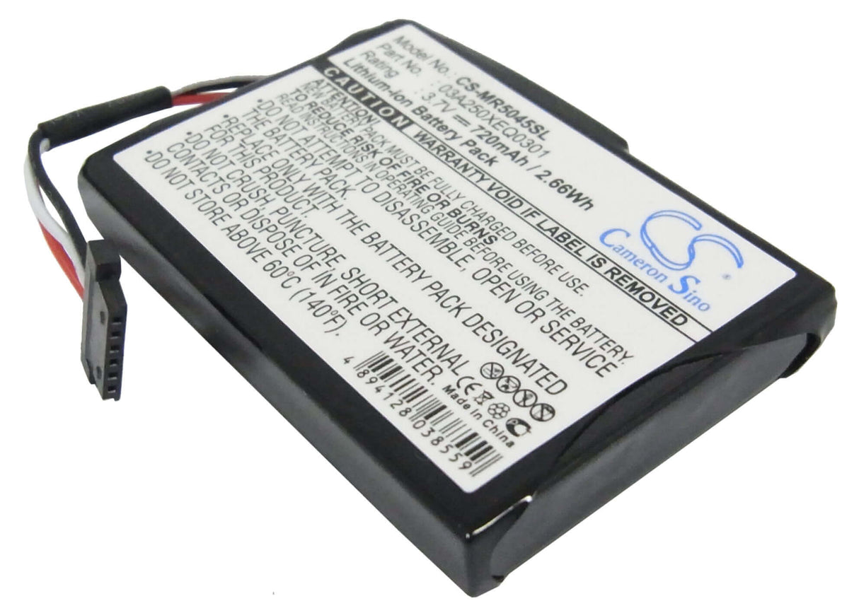 3,7V, Li-ion, 720mAh, batterie GPS compatible avec Magellan, 03a250xeq0301, Roadmate 5045, Roadmate 5045lm, 2,66Wh GPS, Navigator Cameron Sino Technology Limited