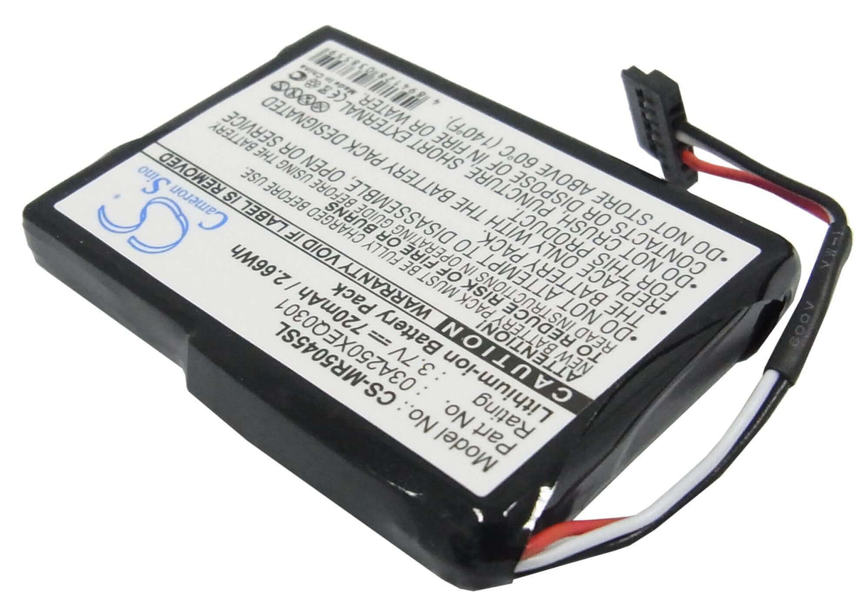 3,7V, Li-ion, 720mAh, batterie GPS compatible avec Magellan, 03a250xeq0301, Roadmate 5045, Roadmate 5045lm, 2,66Wh GPS, Navigator Cameron Sino Technology Limited