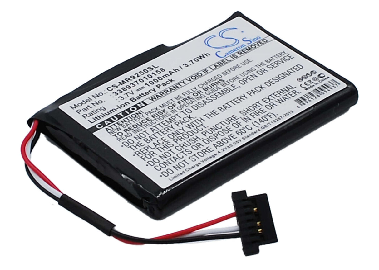 3,7V, Li-ion, 1000mAh, batterie GPS compatible avec Magellan, 338937010158, Roadmate 9250, Roadmate 9250t-lm, 3,7Wh GPS, Navigator Cameron Sino Technology Limited