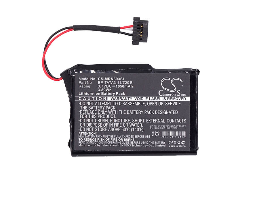 3.7V, Li-ion, 1050mAh, batterie GPS compatible avec Mio, Magellan, Bp-tata3-11/720 B, Roadmate N393m-4300, Roadmate N393m-5000, 3.89Wh GPS, Navigator Cameron Sino Technology Limited