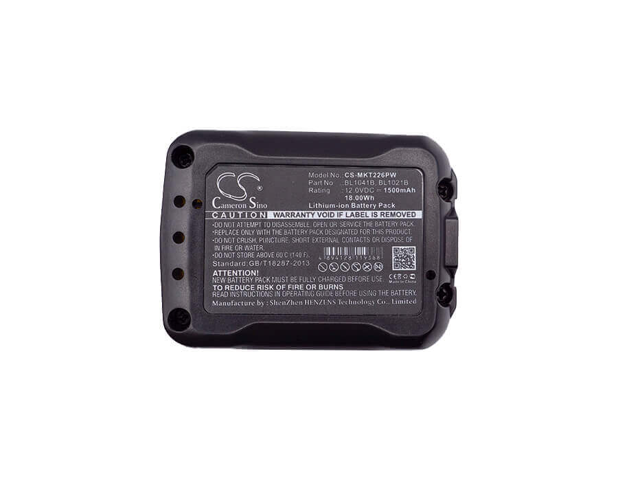 12,0V, Li-ion, 1500mAh, batterie pour outils électriques compatible avec Makita, Bl1015, 12v Max Cxt Tool, 12 volts Max Cxt, 18Wh Outils électriques Cameron Sino Technology Limited (Outils électriques)
