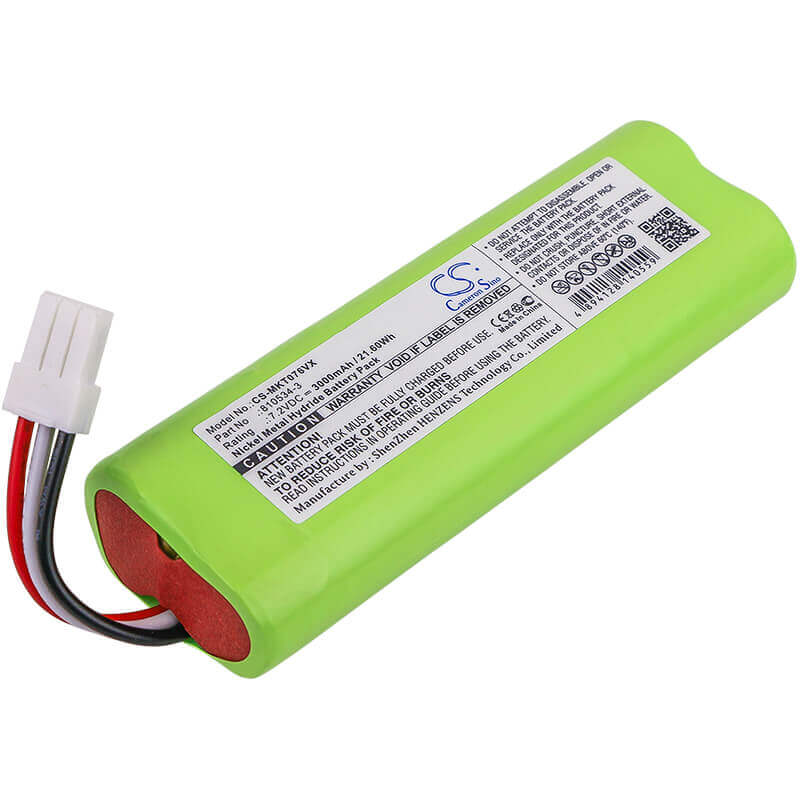 7.2V, Ni-MH, 3000mAh, Vacuum battery fits Makita, 4046dw, 4075d, 4075dw, 21.60Wh Vacuum Cameron Sino Technology Limited