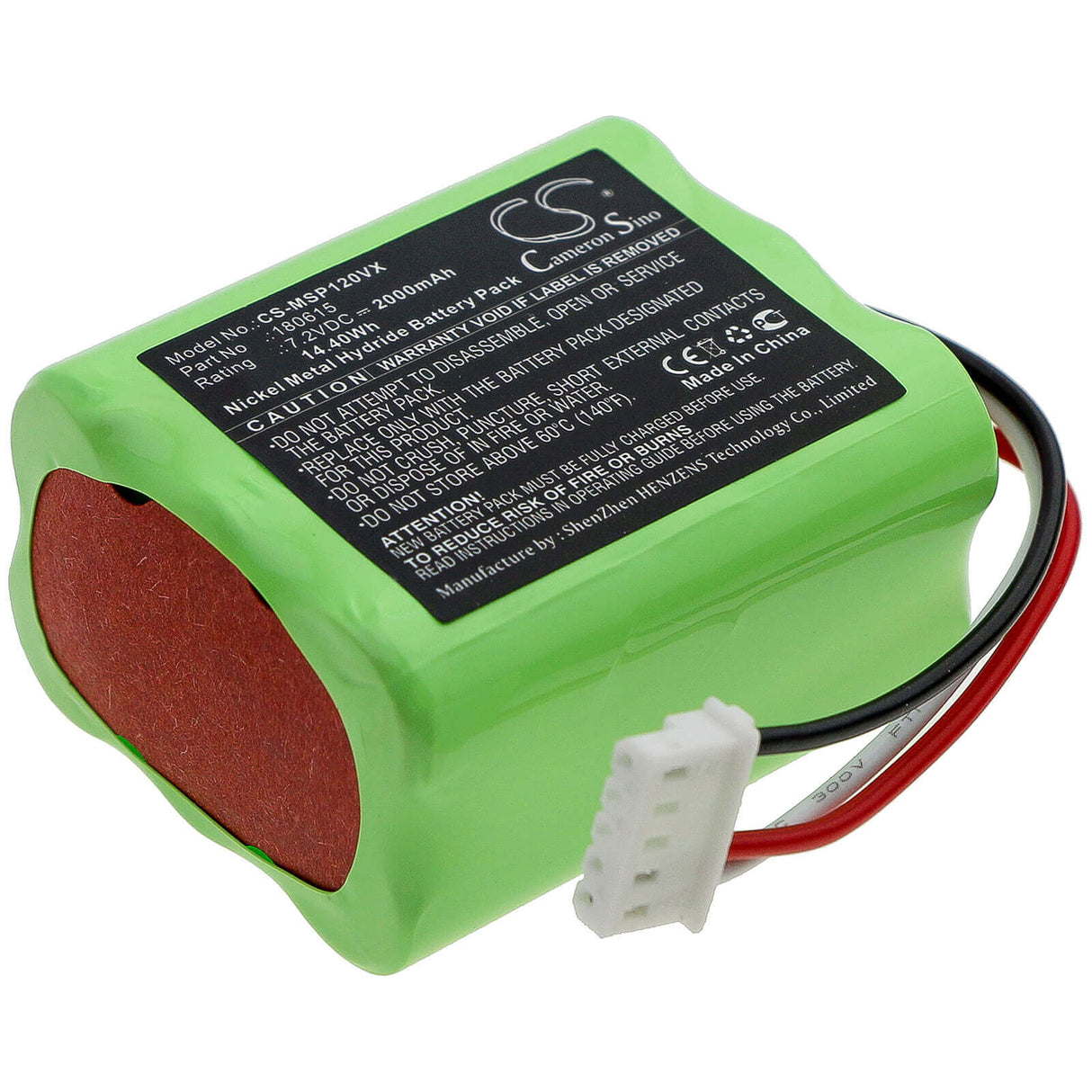7.2V, Ni-MH, 2000mAh, Vacuum battery fits Mamibot, Sweepur 120, 14.40Wh Vacuum Cameron Sino Technology Limited