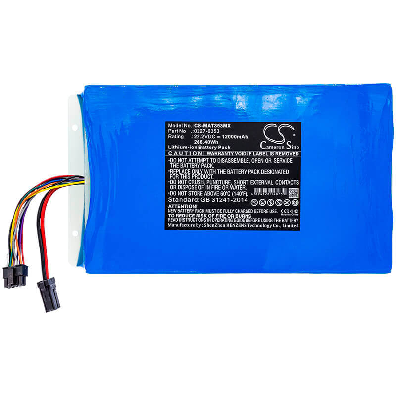 22.2V, Li-ion, 12000mAh, Medical battery fits Maquet, 0227-0353, 2270353, 0227-0353, 266.40Wh Medical Cameron Sino Technology Limited (Dangerous Goods)