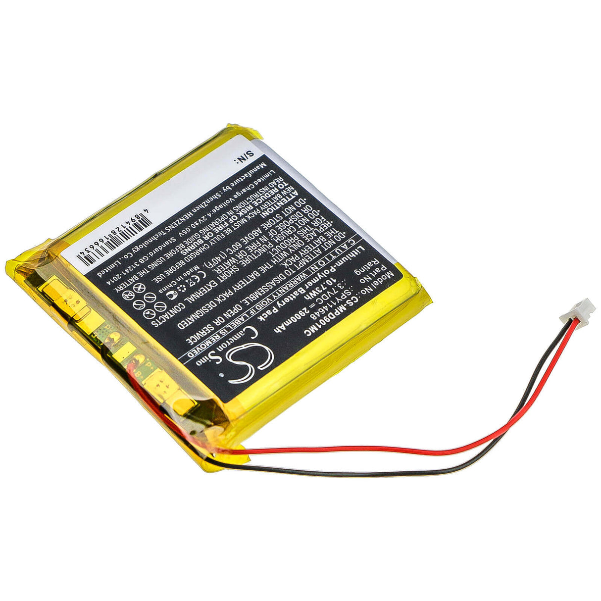 Batterie de caméra corporelle pour Marantz, Pmd-901v 3.7v, 2900mah - 10.73wh Caméra corporelle Cameron Sino Technology Limited