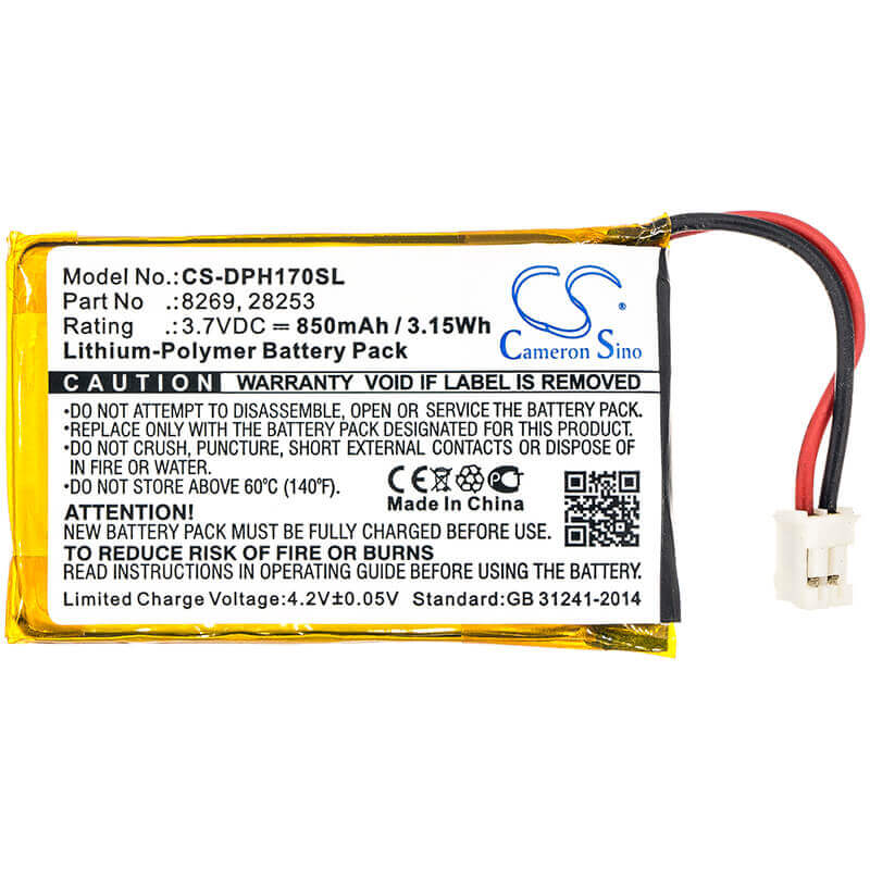 Security Battery For Marmitek, 210, Doorphone 170, Vdp210bp 3.7v, 850mah - 3.15wh Home Security Camera Cameron Sino Technology Limited