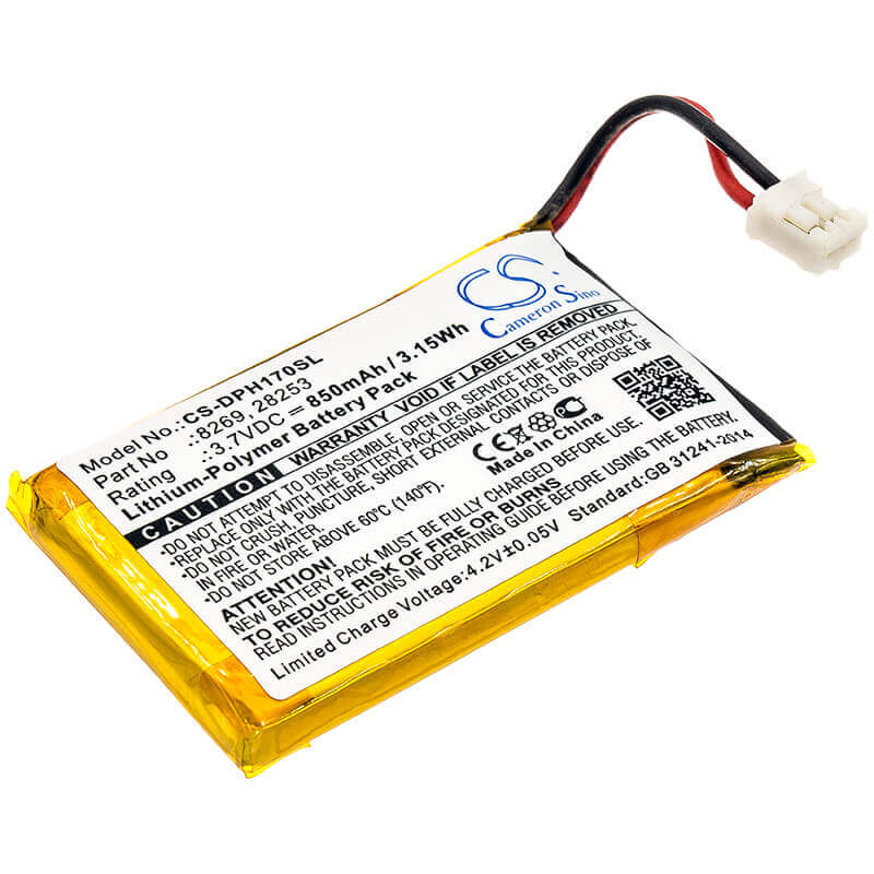 Security Battery For Marmitek, 210, Doorphone 170, Vdp210bp 3.7v, 850mah - 3.15wh Home Security Camera Cameron Sino Technology Limited