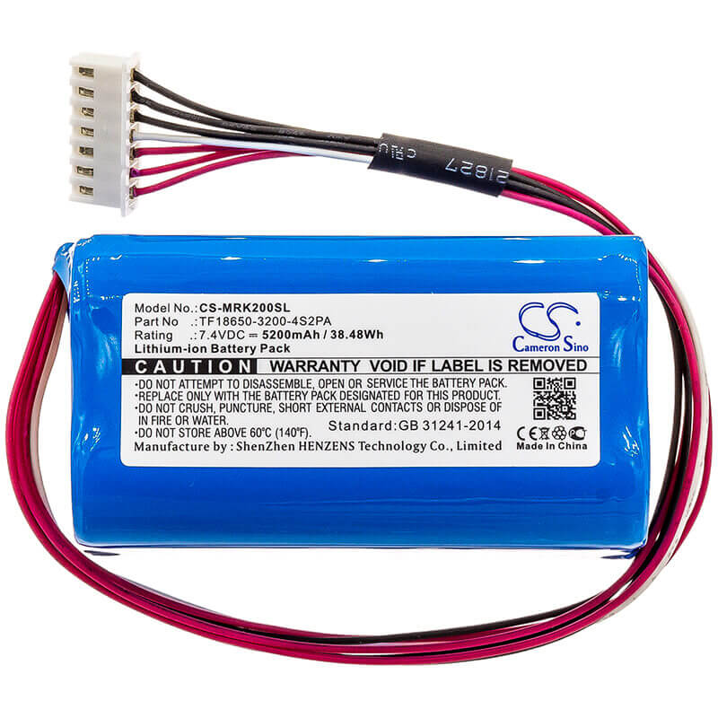7.4V, Li-ion, 5200mAh, Speaker battery fits Marshall, Kilburn Ii, Kilburn Ii V2, 38.48Wh Speaker Cameron Sino Technology Limited