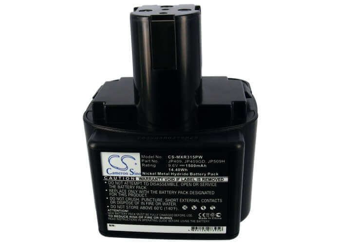 9.6V, Ni-MH, 1500mAh, batterie pour outils électriques compatible avec Max Rebar, Jp409, Rb213, Rb215, 14.4Wh Outils électriques Cameron Sino Technology Limited (Outils électriques)