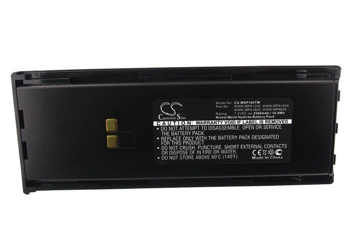 7.2V, Ni-MH, 2500mAh, Two-Way Radio battery fits Maxon, Wwn-mpa1200, Sl55, Sp130, 18Wh Two-Way Radio Cameron Sino Technology Limited