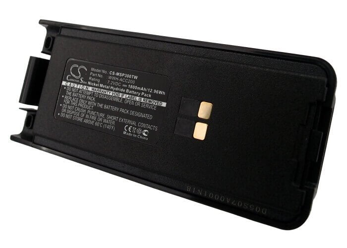 7.2V, Ni-MH, 1800mAh, Two-Way Radio battery fits Maxon, Wwh-acc200, Sp300, Sp310, 12.96Wh Two-Way Radio Cameron Sino Technology Limited