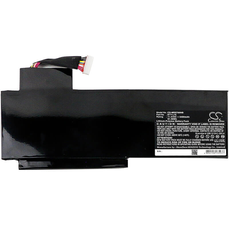 Notebook battery For Medion Erazer X7615, Erazer X7613 11.4v, 5400mah - 61.56wh Notebook, Laptop Cameron Sino Technology Limited