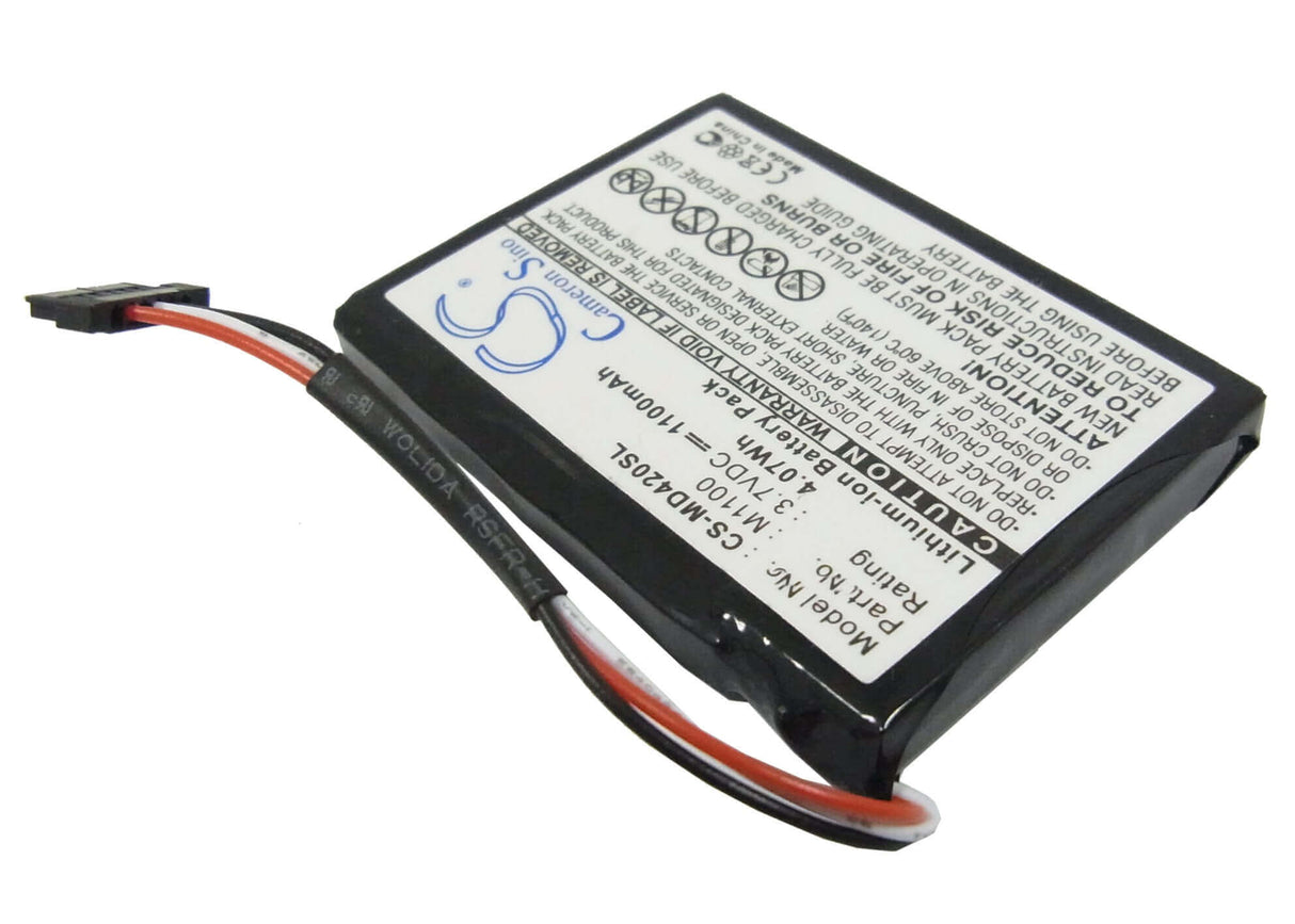 3.7V, Li-ion, 1100mAh, batterie GPS compatible Medion, M1100, Gopal E4230, Gopal E4240, 4.07Wh GPS, Navigator Cameron Sino Technology Limited