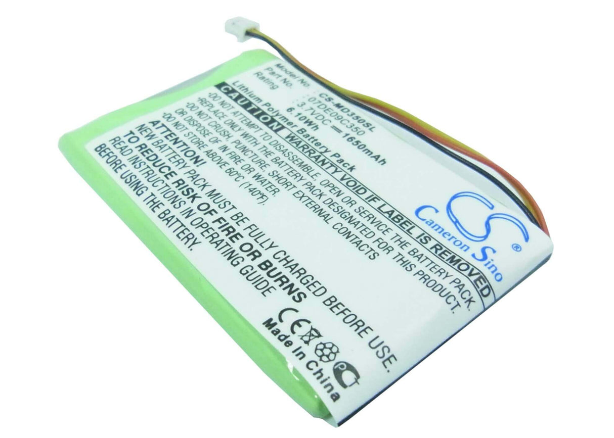 3,7V, Li-Polymer, 1650mAh, batterie GPS compatible avec Medion, Gopal Pna350, Gopal Pna350-s, 6,11Wh GPS, Navigator Cameron Sino Technology Limited