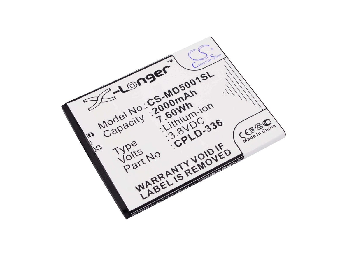 3.8V, Li-Polymer, 2000mAh, SmartPhone battery fits Medion, Cpld-336, Life P5001, Md 98664, 7.6Wh Mobile, SmartPhone Cameron Sino Technology Limited (Smartphone)