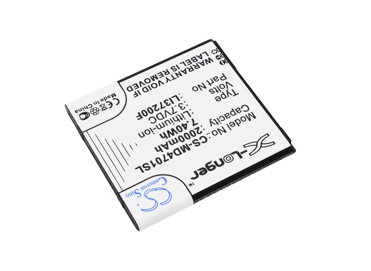 3.7V, Li-ion, 2000mAh, SmartPhone battery fits Medion, Li37200f, Life X4701, Md 98272, 7.4Wh Mobile, SmartPhone Cameron Sino Technology Limited (Smartphone)