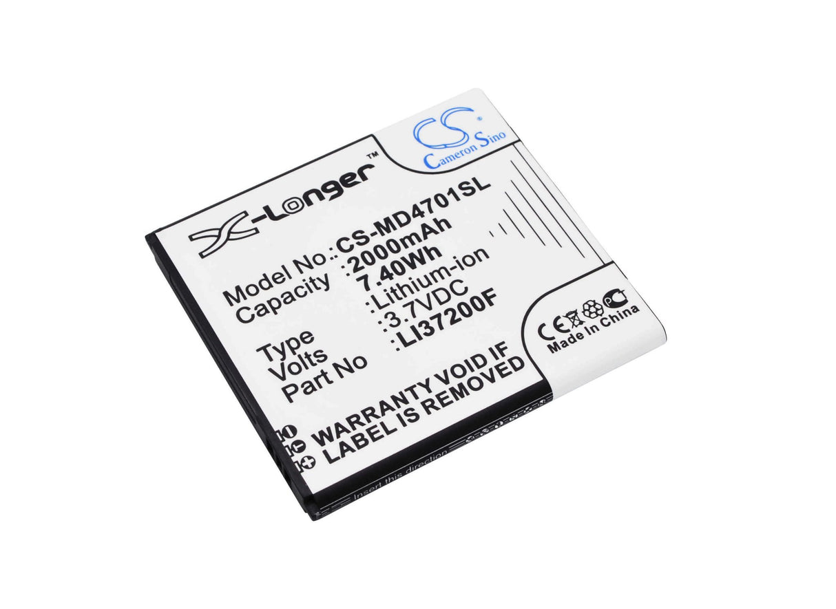 3.7V, Li-ion, 2000mAh, SmartPhone battery fits Medion, Li37200f, Life X4701, Md 98272, 7.4Wh Mobile, SmartPhone Cameron Sino Technology Limited (Smartphone)