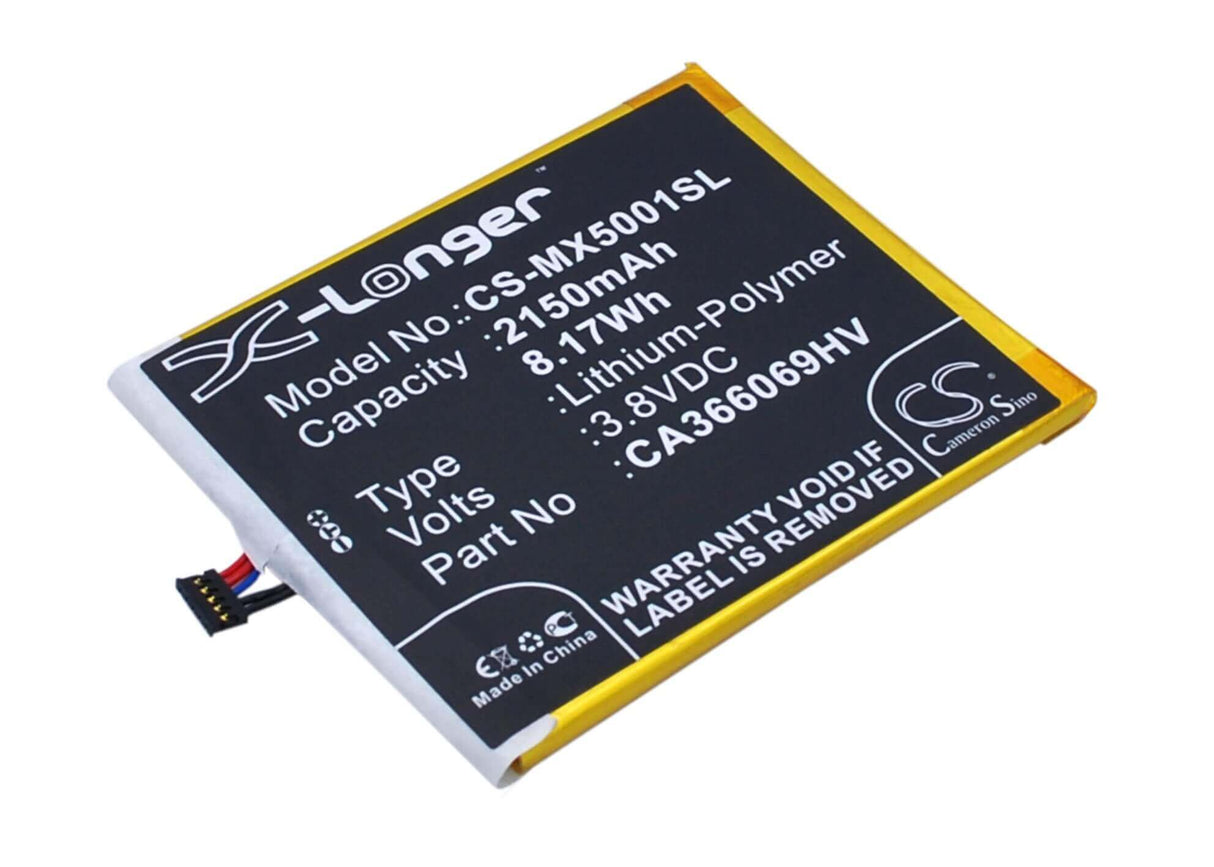 3.8V, Li-Polymer, 2150mAh, SmartPhone battery fits Medion, Ca366069hv, Life X5001, X5001, 8.17Wh Mobile, SmartPhone Cameron Sino Technology Limited (Smartphone)