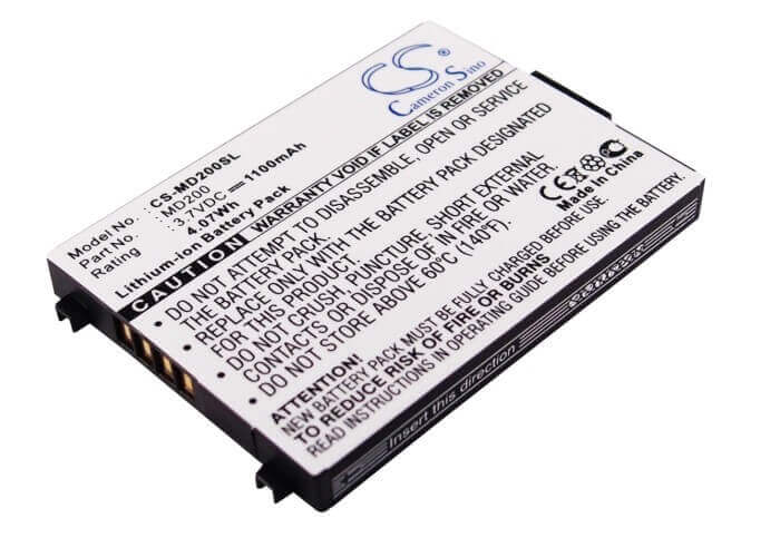3,7V, Li-ion, 1100mAh, Batterie de lecteur multimédia compatible avec Medion, 40009364, Md95200, Md95380, 4,07Wh Lecteur multimédia Cameron Sino Technology Limited (Suspendu)