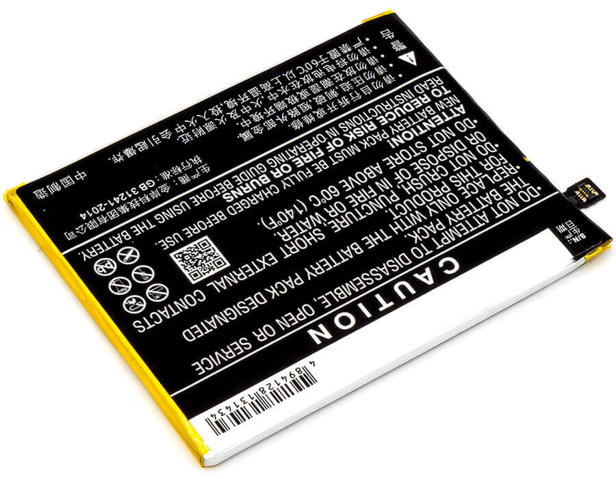 3.8V, Li-Polymer, 3000mAh, SmartPhone battery fits Meizu, Meilan, Bt710, A5, 11.4Wh Mobile, SmartPhone Cameron Sino Technology Limited (Smartphone)