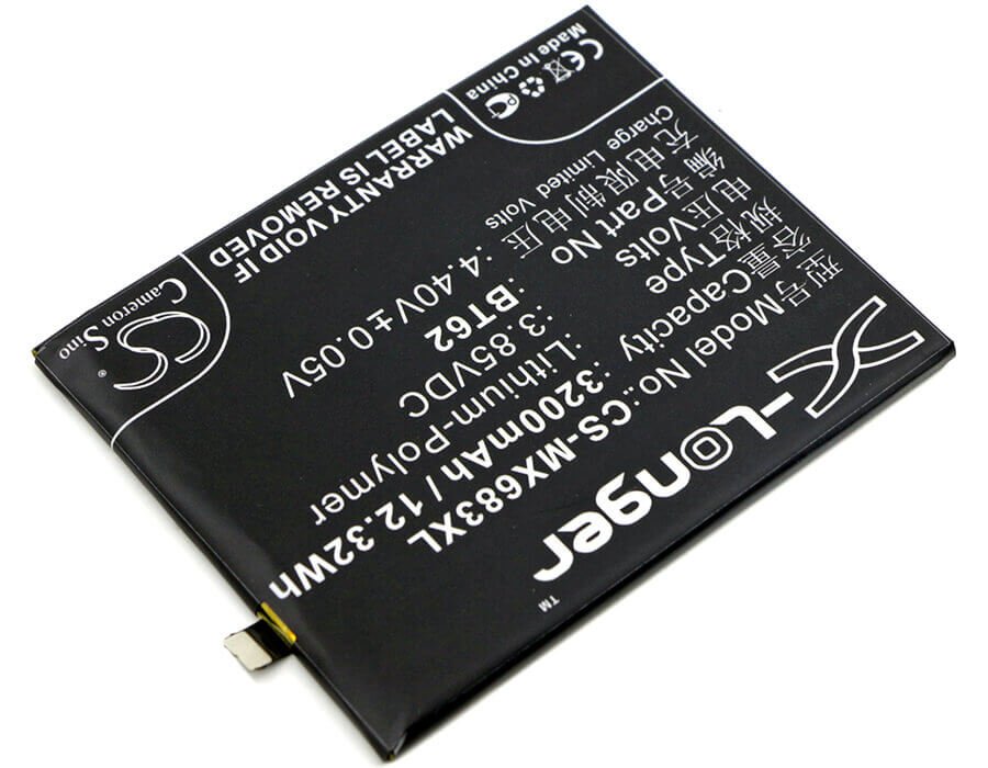3.85V, Li-Polymer, 3200mAh, SmartPhone battery fits Meilan, X, 12.32Wh Mobile, SmartPhone Cameron Sino Technology Limited (Suspended)