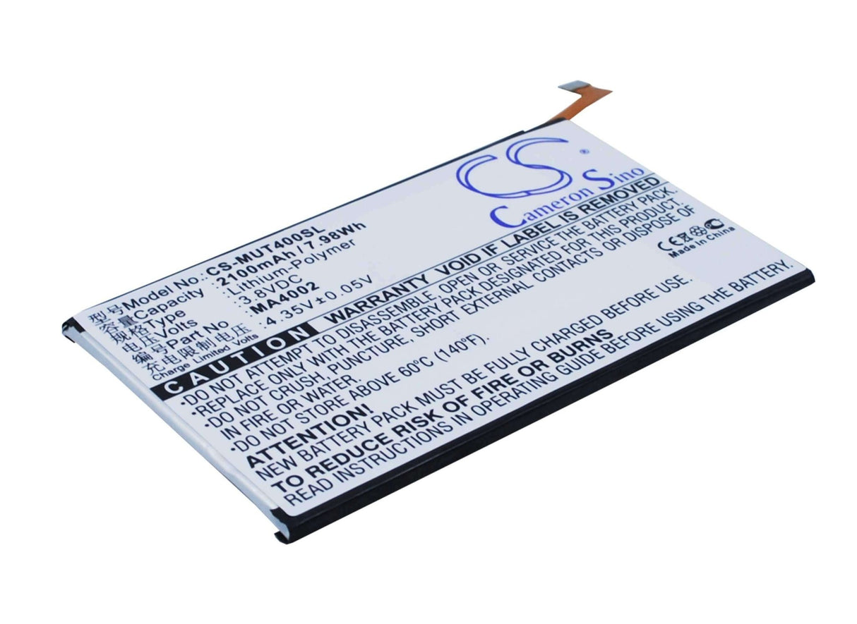 3.8V, Li-Polymer, 2100mAh, SmartPhone battery fits Meitu, Ma4002, M4, 7.98Wh Mobile, SmartPhone Cameron Sino Technology Limited (Smartphone)
