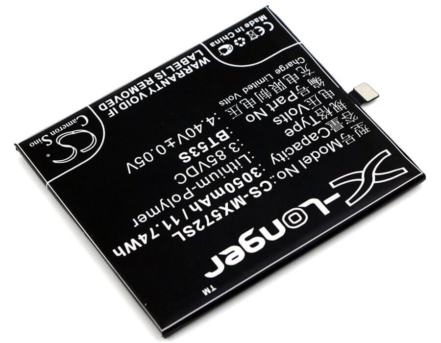 3.85V, Li-Polymer, 3050mAh, SmartPhone battery fits Meizu, Bt53s, M570q-s Dual Sim Td-lte, Pro 6s, 11.74Wh Mobile, SmartPhone Cameron Sino Technology Limited (Smartphone)