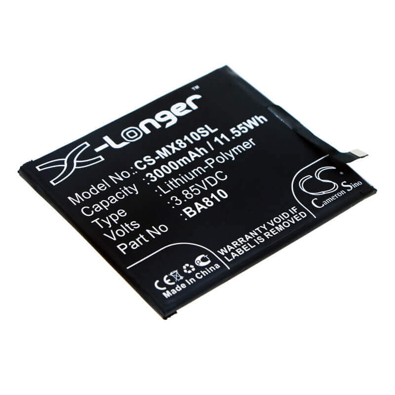 3.85V, Li-Polymer, 3000mAh, SmartPhone battery fits Meizu, Ba810, M810h, M8c, 11.55Wh Mobile, SmartPhone Cameron Sino Technology Limited (Smartphone)