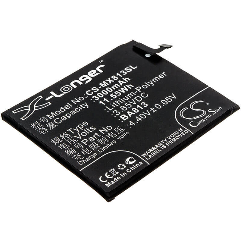 3,85V, Li-Polymer, 3000mAh, batterie de smartphone compatible avec Meizu, Ba813, M813q, V8 Pro, 11,55Wh Mobile, Smartphone Cameron Sino Technology Limited (Smartphone)