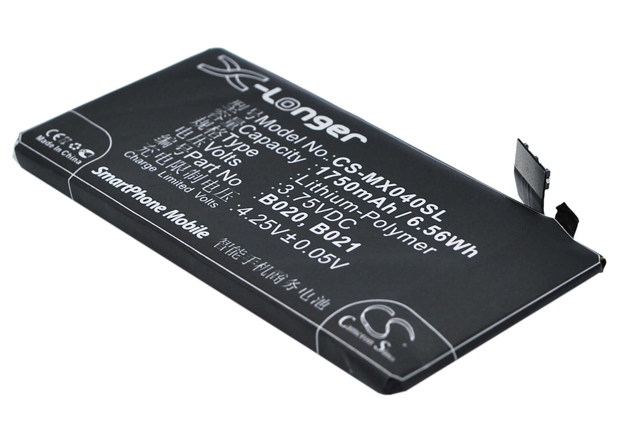 3.75V, Li-Polymer, 1750mAh, SmartPhone battery fits Meizu, B020, M040, M045, 6.56Wh Mobile, SmartPhone Cameron Sino Technology Limited (Smartphone)