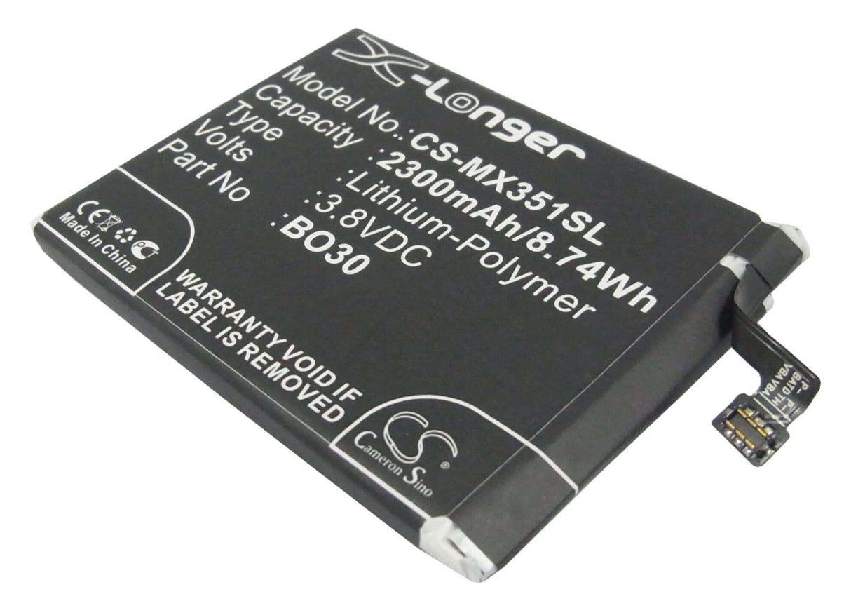 3.8V, Li-Polymer, 2300mAh, SmartPhone battery fits Meizu, B030, M055, M351, 8.74Wh Mobile, SmartPhone Cameron Sino Technology Limited (Suspended)