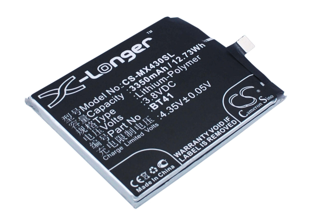 3.8V, Li-Polymer, 3350mAh, SmartPhone battery fits Meizu, Bt41, M462u, Mx4 Pro, 12.73Wh Mobile, SmartPhone Cameron Sino Technology Limited (Smartphone)