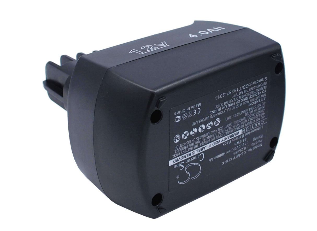 12.0V, Li-ion, 4000mAh, Power Tools battery fits Metabo, 6.25486, Bs 12 Sp, Bsz 12, 48Wh Power Tools Cameron Sino Technology Limited (Suspended)
